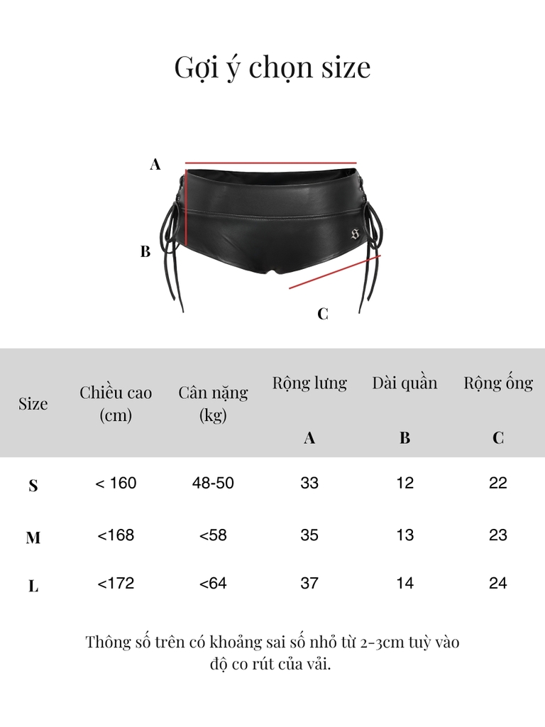 SISTERS Quần đùi mini short đan dây hông Aurelia - Đỏ