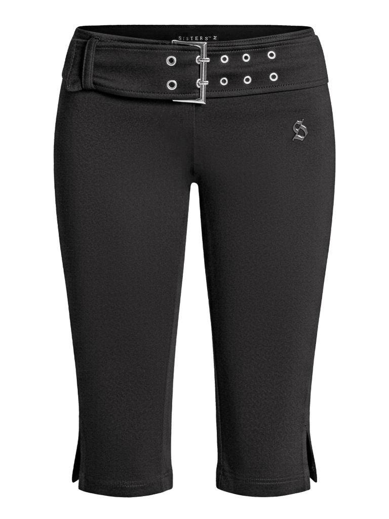 SISTERS Quần lửng kèm belt Camille - Đen