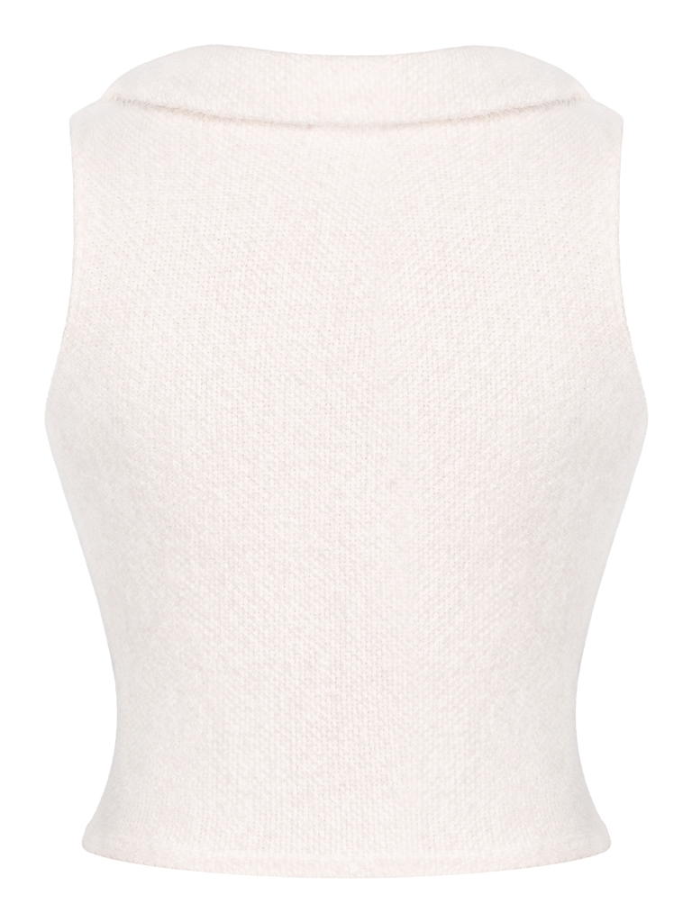 SISTERS Combo set áo váy len lông thỏ Chloe - Trắng kem