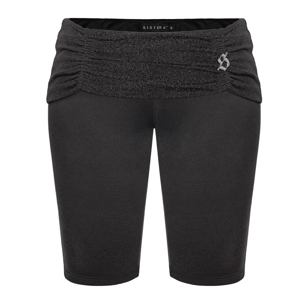 SISTERS Set áo yếm quần lửng lưng lật ánh kim Maisie