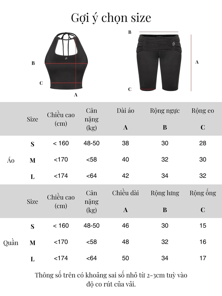 SISTERS Set áo yếm quần lửng lưng lật ánh kim Maisie