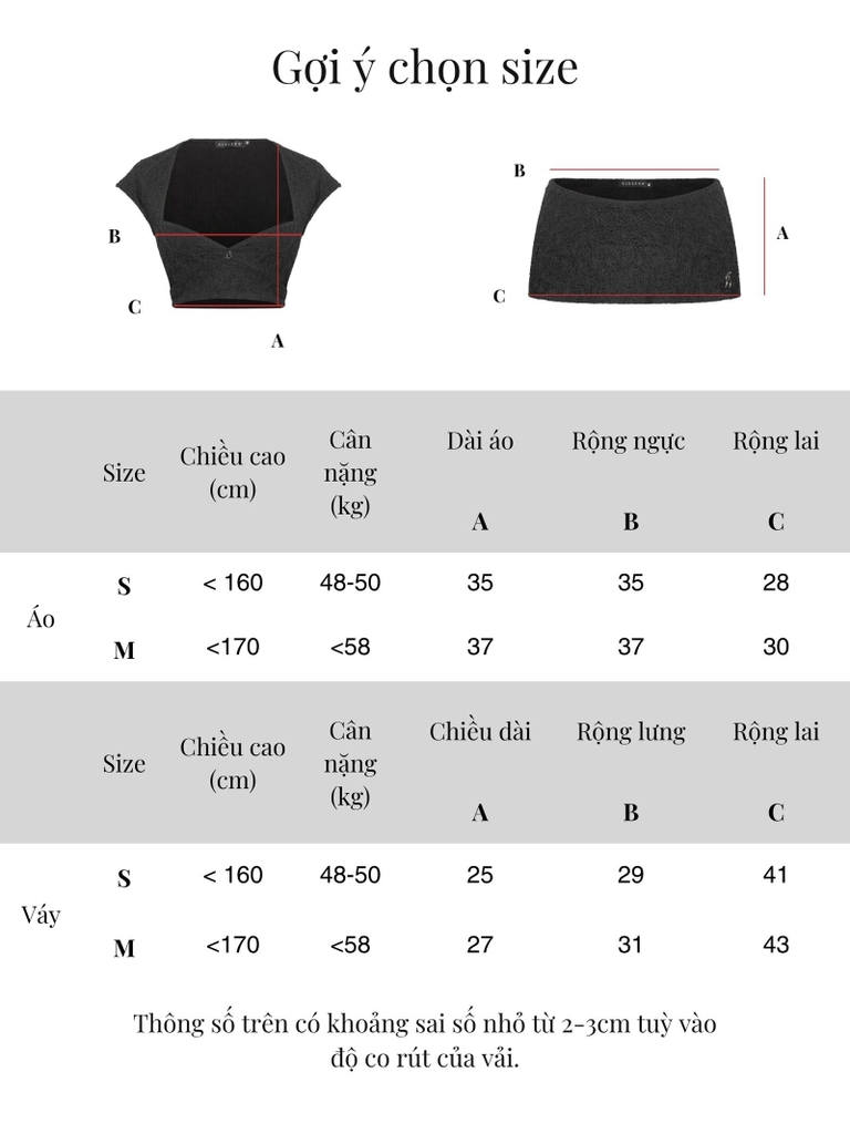 SISTERS Set áo váy phối ren Eloise