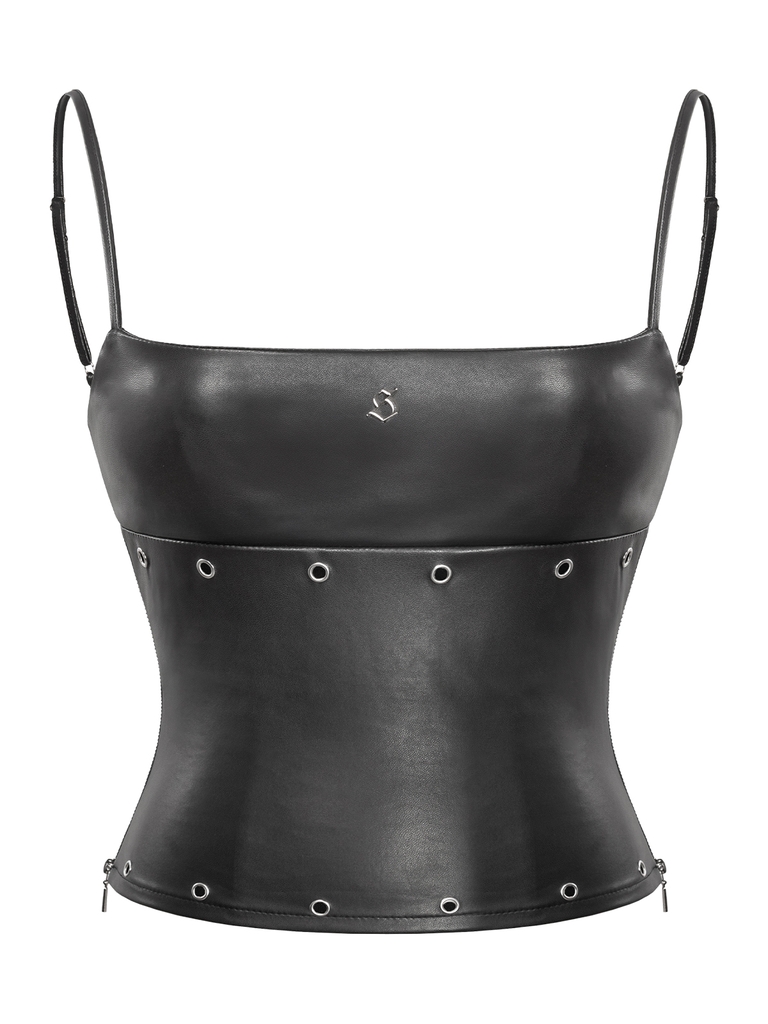 SISTERS Set áo hai dây quần mini short da Isism