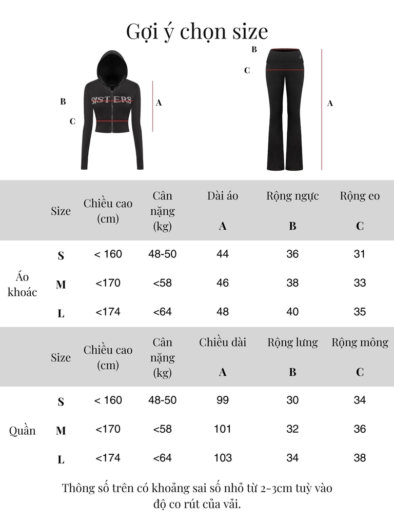 SISTERS Set áo khoác quần dài lưng lật ép đá Caspian - Trắng