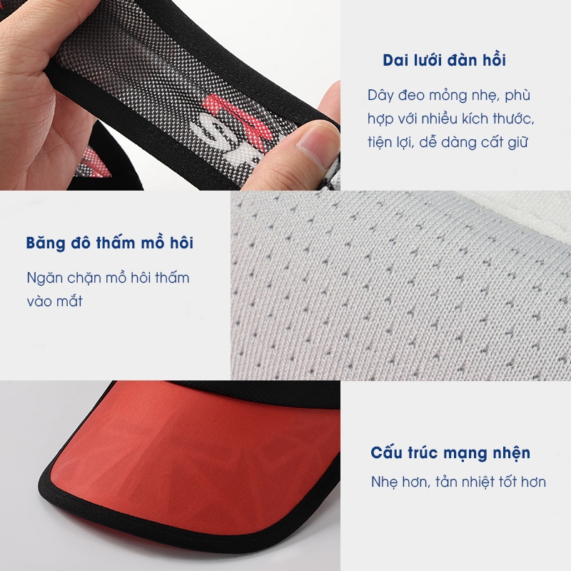 MŨ LƯỠI TRAI NỬA ĐẦU THỂ THAO SIÊU NHẸ, THOÁNG KHÍ GOLOVEJOY - MS257