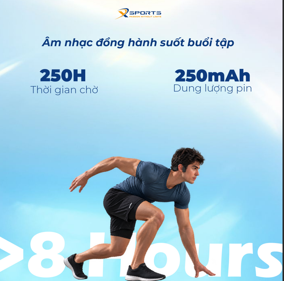 TAI NGHE THỂ THAO X10 PRO- BƠI LỘI, ĐẠP XE, CHẠY BỘ, TẬP GYM.
