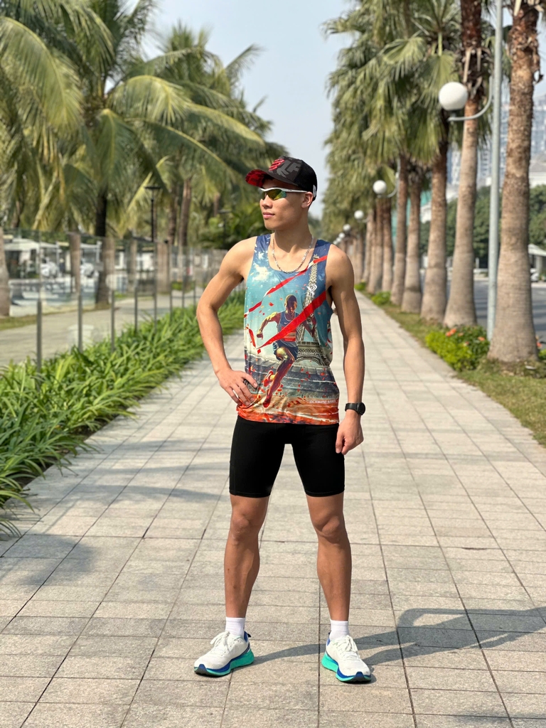 ÁO CHẠY BỘ NAM NỮ HỌA TIẾT OLYMPIC MS355