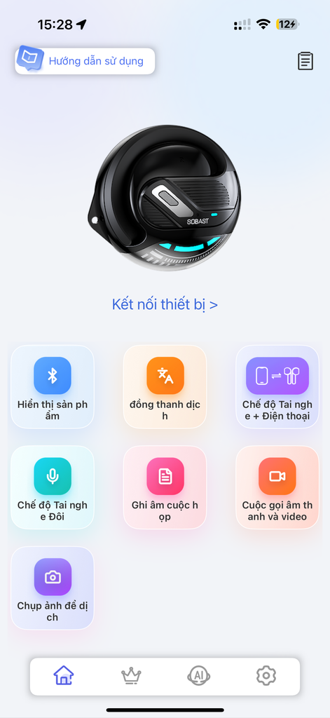 [Instock] Tai nghe dịch thuật Bluetooth T26, có AI (Kho đối tác)