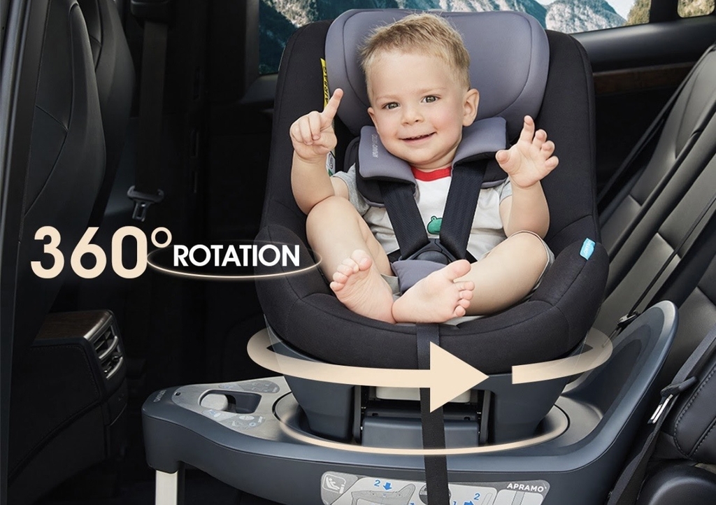 [Ghế trẻ em] Thương hiệu APRAMO METRO HUB ( Anh Quốc ) – Xoay 360°, khoá ISOFIX