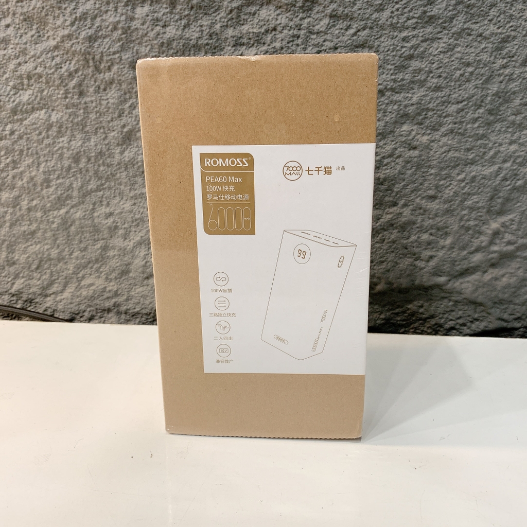 [Instock] PIN DỰ PHÒNG ROMOSS 60.000mah, 100w (Kho đối tác)