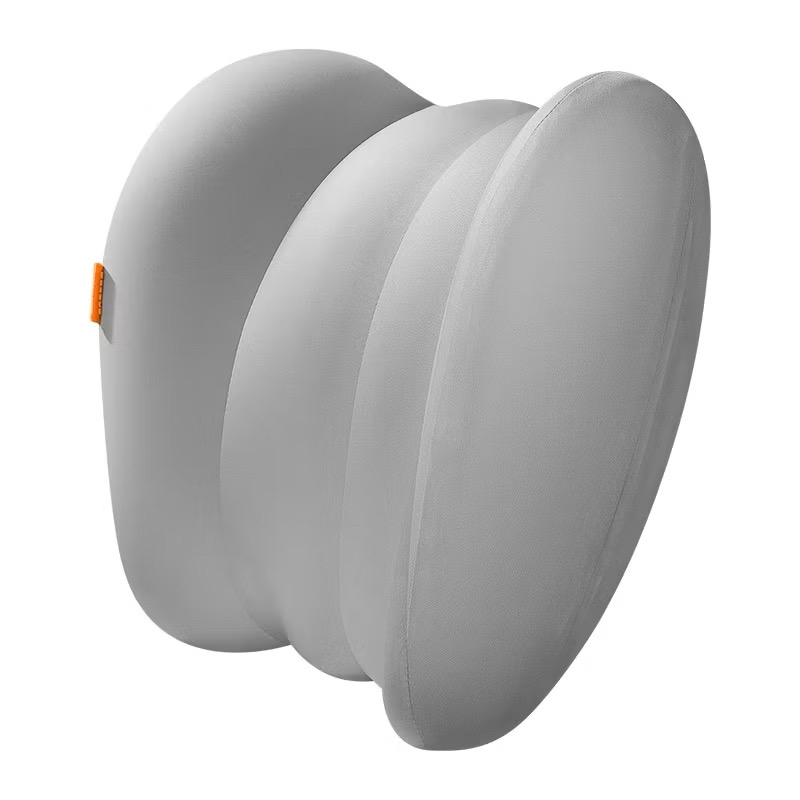 [Instock] BỘ COMBO GỐI TỰA LƯNG + TỰA ĐẦU BASEUS BẰNG CAO SU NON MÀU XÁM (Kho đối tác)