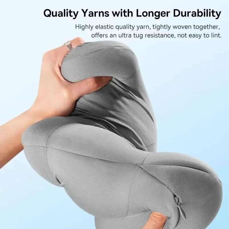 [Instock] BỘ COMBO GỐI TỰA LƯNG + TỰA ĐẦU BASEUS BẰNG CAO SU NON MÀU XÁM (Kho đối tác)