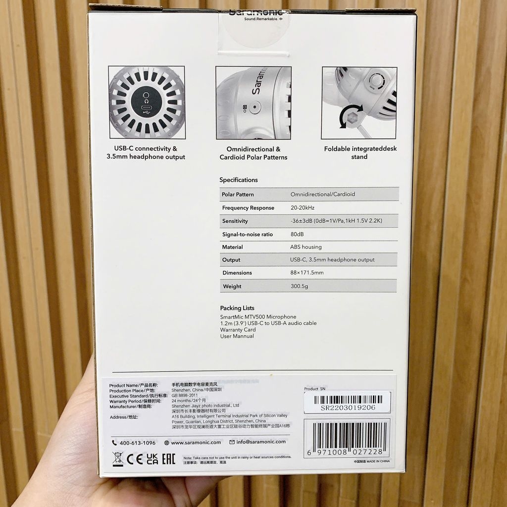 [Instock] Micro Saramonic SR-SmartMic MTV500 (Kho đối tác)