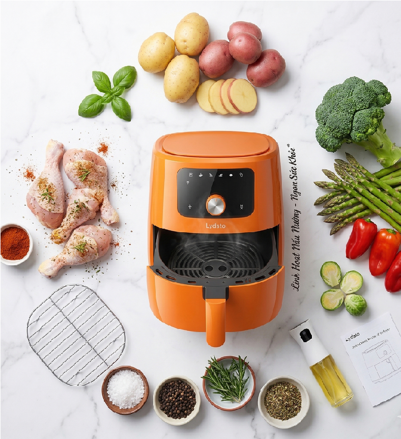 [Instock] Nồi chiên không dầu Xiaomi - Lydsto XD-ZNKQZG03 (Quốc tế), có App Tiếng Việt - Kho đối tác