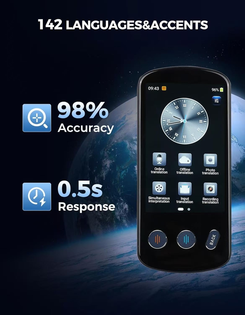 [Order] Máy phiên dịch P60, tích hợp AI, phiên dịch thời gian thực (Kho đối tác)