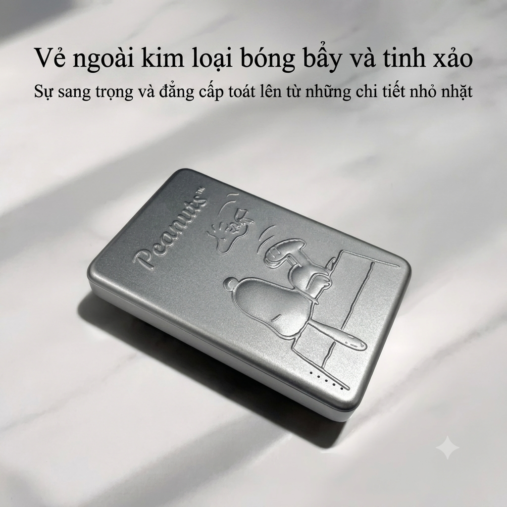 [Instock] PIN DỰ PHÒNG MAGSAFE NHÂN VẬT PEANUT KHÔNG HỘP (Kho đối tác)