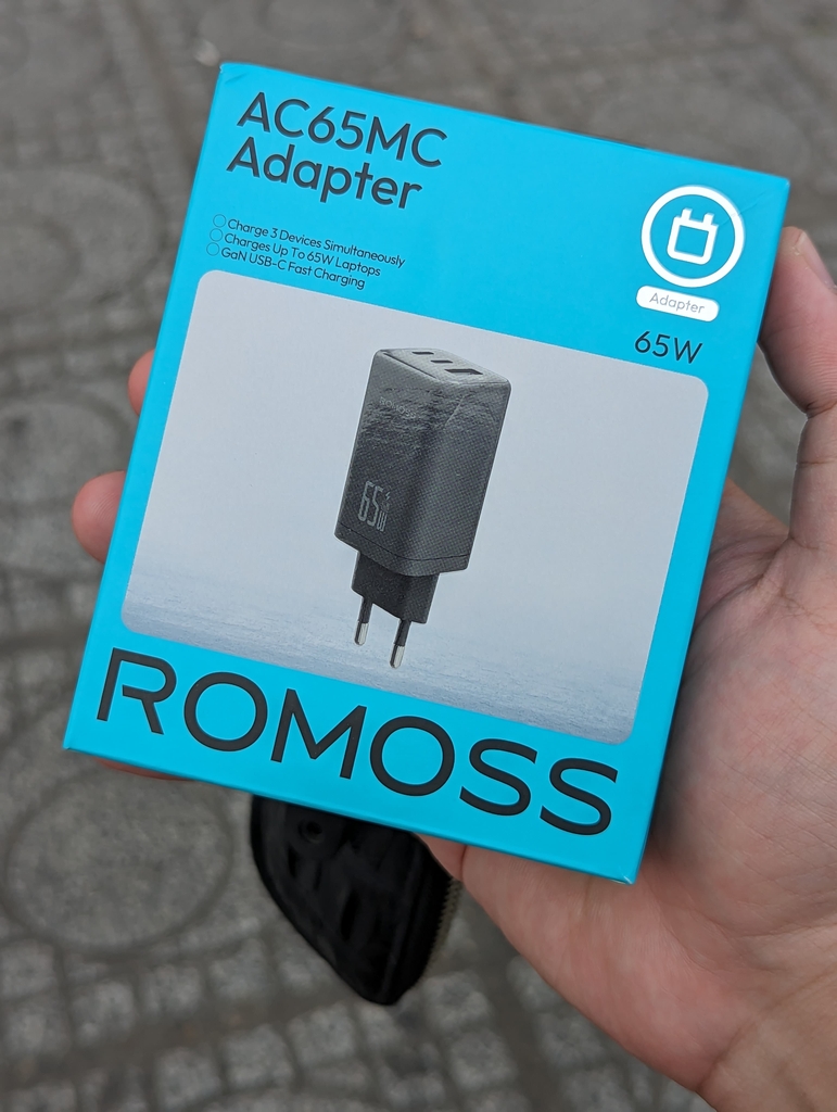 [Instock] CỦ SẠC ROMOSS 65W 2C+ 1A (Kho đối tác)