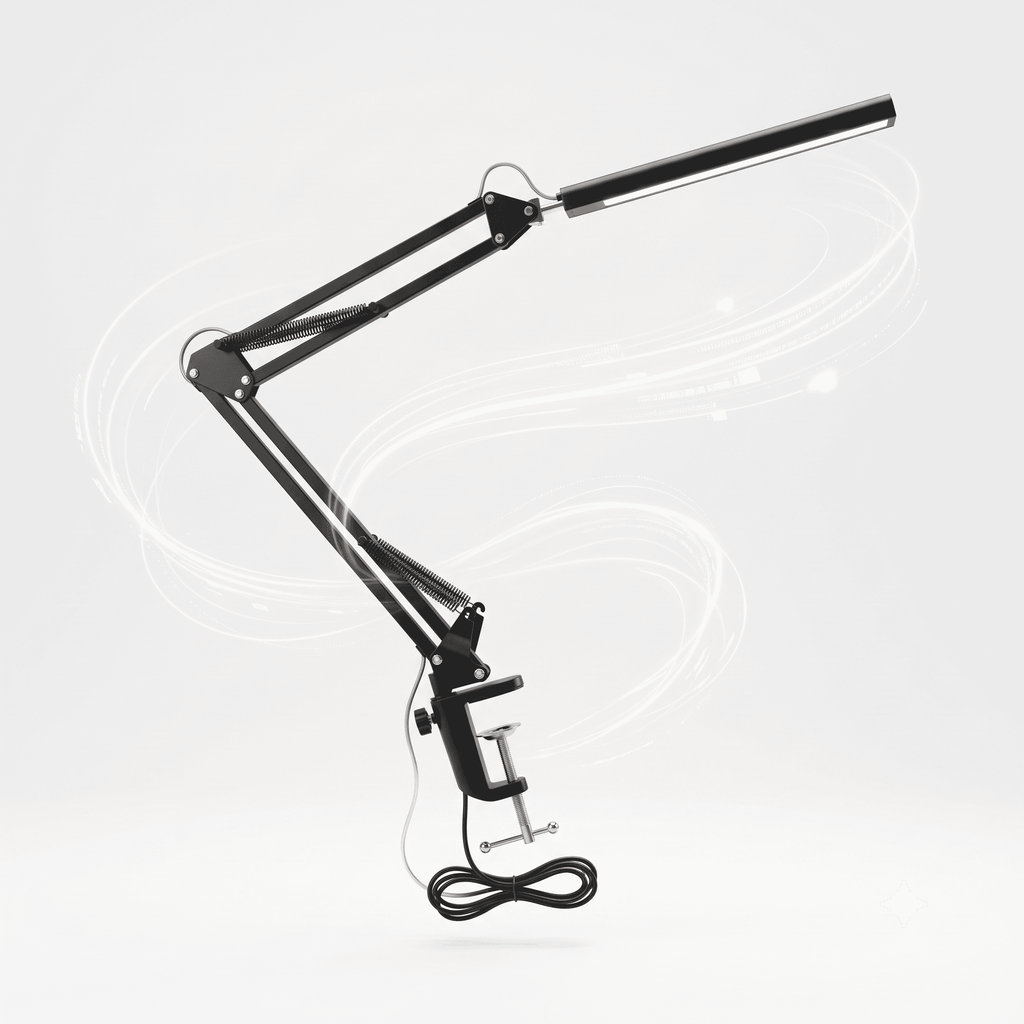 [Instock] ĐÈN KẸP BÀN THÂN GẬP 3 GÓC ĐIỀU CHỈNH ĐA HƯỚNG, SỬ DỤNG ĐA NĂNG (Kho đối tác)