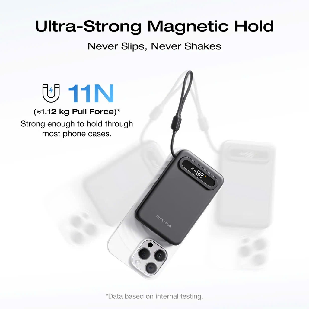[Sẵn hàng] PIN DỰ PHÒNG MAGSAFE ECOFLOW RAPID MAG QI2.2 25W 10.000MAH, MÀN HÌNH MÀU (Kho đối tác)