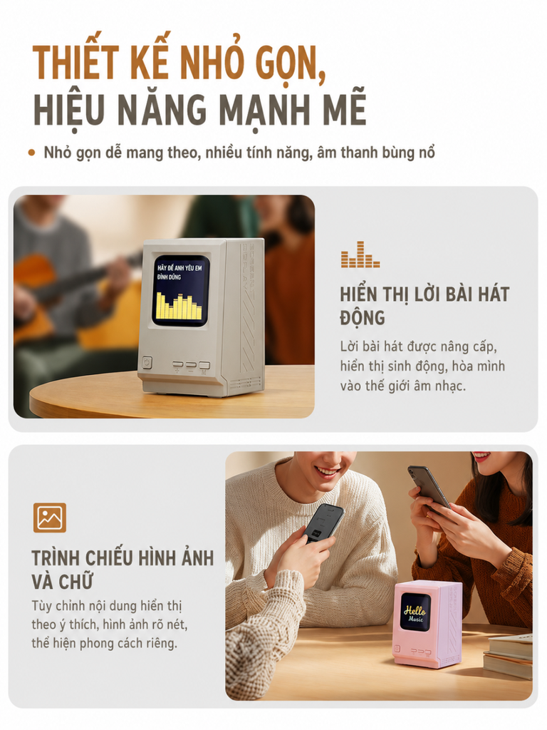 [Order] Đồng hồ kiêm loa decor