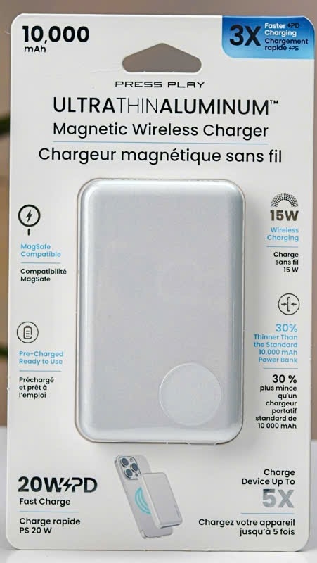 [Instock] Pin dự phòng Press Play 10.000mah, vỏ full nhôm, có Magsafe (Kho đối tác)