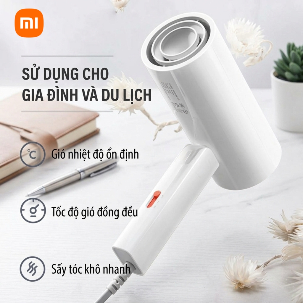 [Instock] MÁY SẤY TÓC GẬP GỌN, TẠO ION ÂM REEPRO (Kho đối tác)