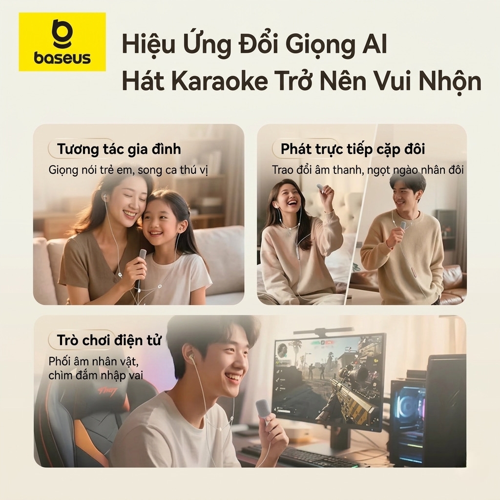 [Instock] Tai nghe có dây BASEUS ANCOK - K1 (Chân cắm Type C) - Kho đối tác