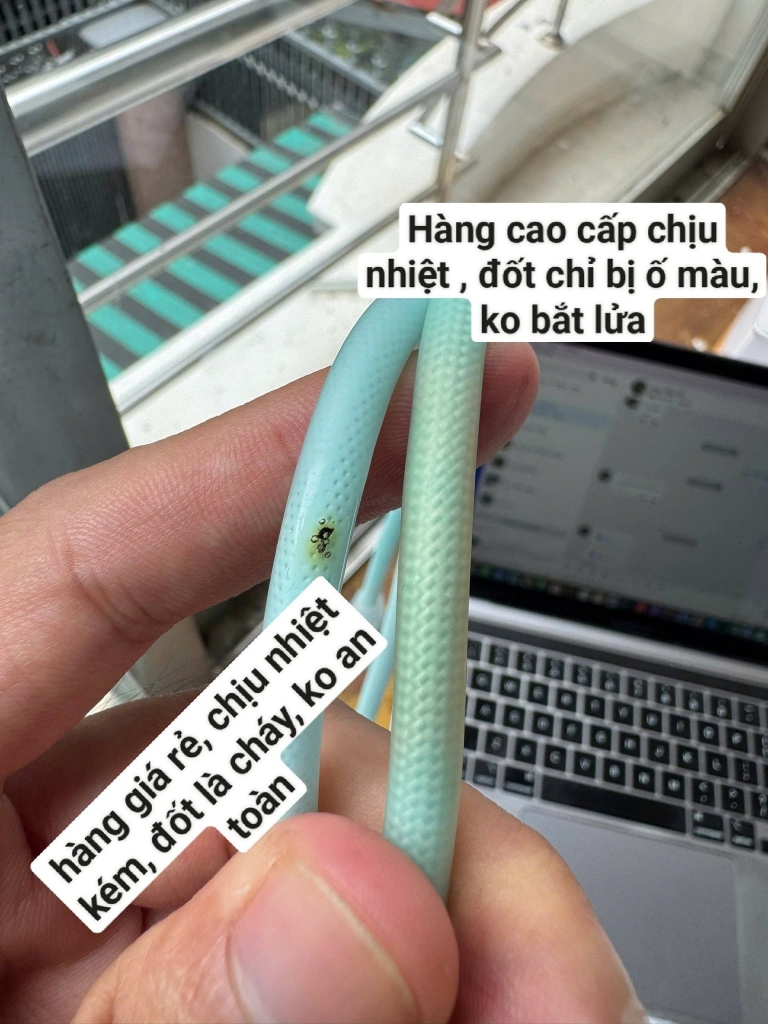 [Instock] CÁP DÙ 4 IN 1 BỌC SILICON MÀU XANH, 240W, 1.8 MÉT (Kho đối tác)