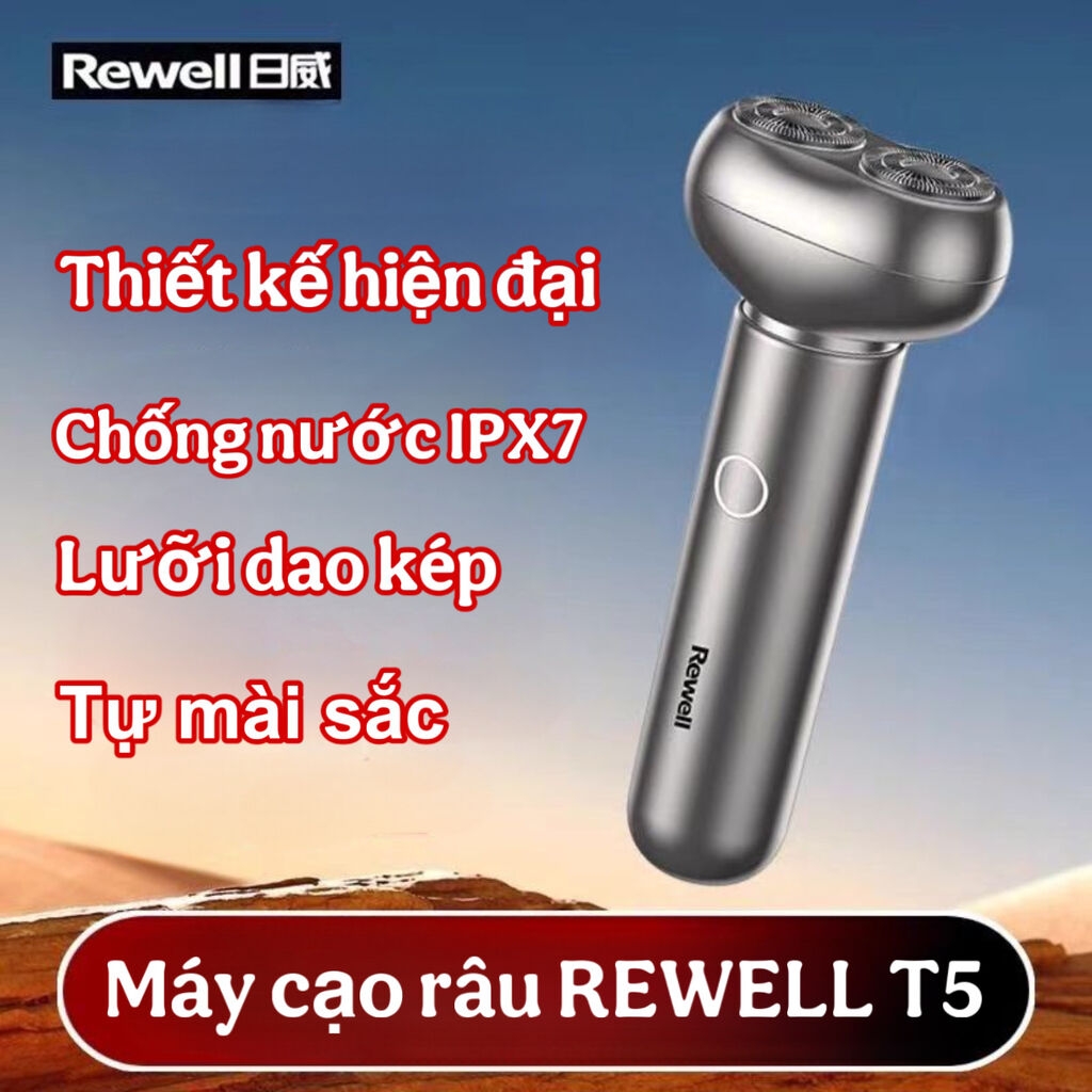 [Instock] Máy cạo râu Rewell T5, vỏ kim loại chống nước IPX7  (Kho đối tác)