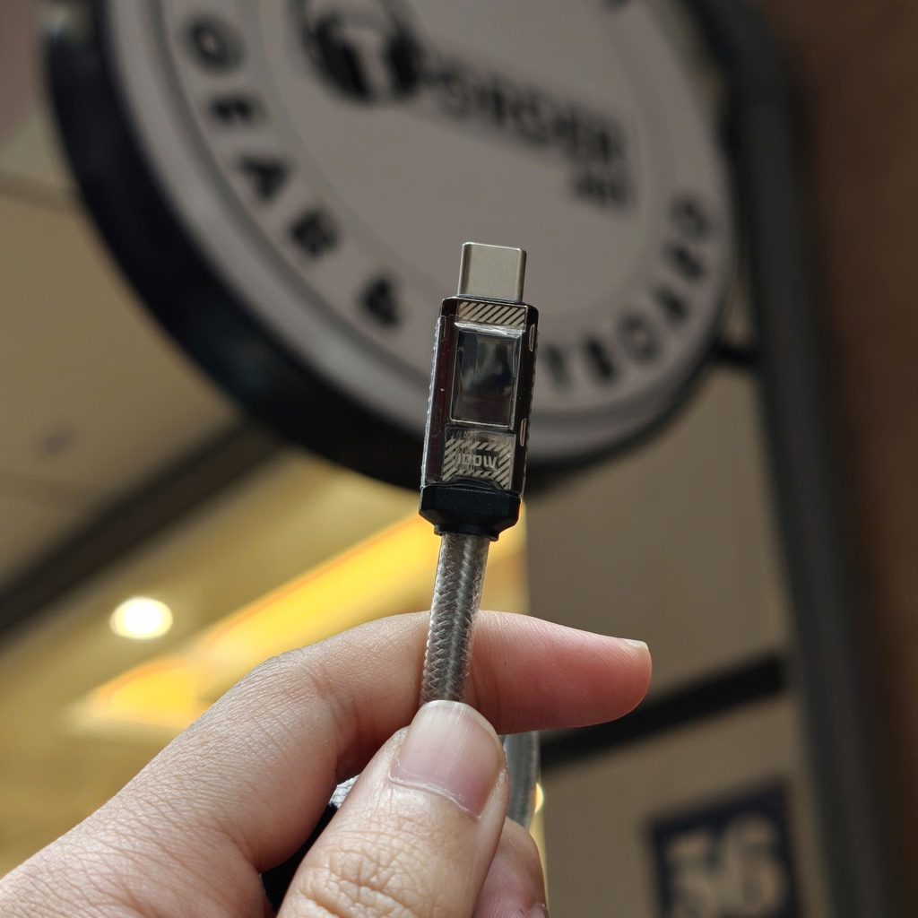 [Instock] Dây Toocki C-C bọc dù 100w, có màn hiển thị công suất