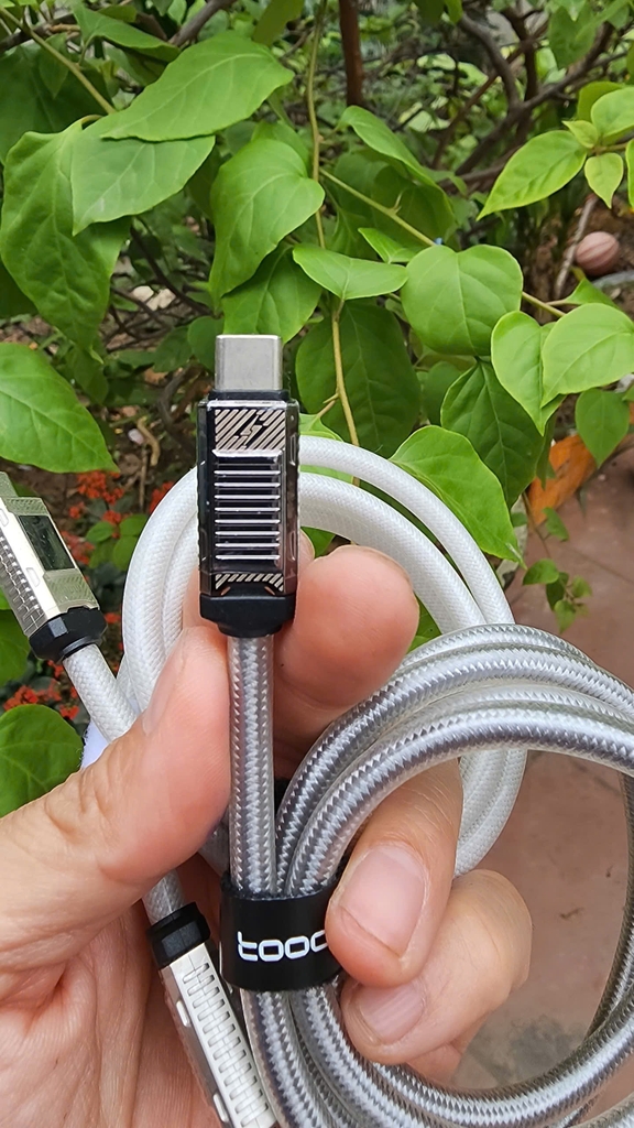 [Instock] Dây Toocki C-C bọc dù 100w, có màn hiển thị công suất