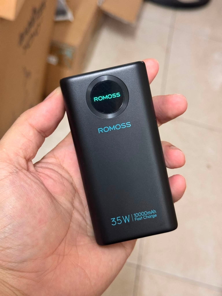 [Instock] PIN DỰ PHÒNG ROMOSS PHA10P 10.000MAH 35W, LÕI PIN 21700 (Kho đối tác)