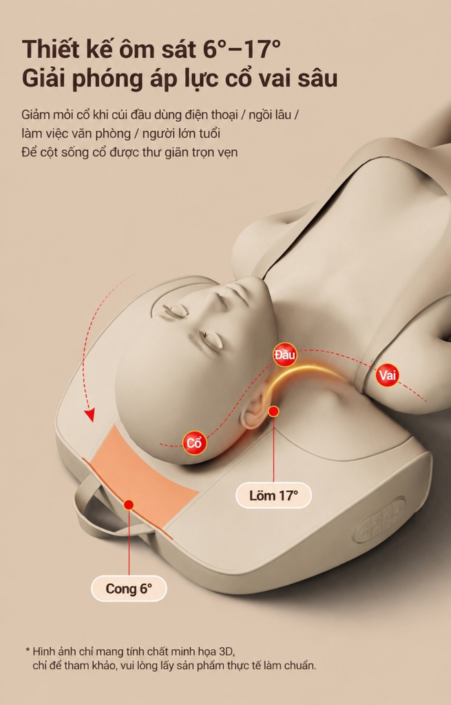 [Order] Gối massage cổ vai gáy (Hàng AUX xoá logo)
