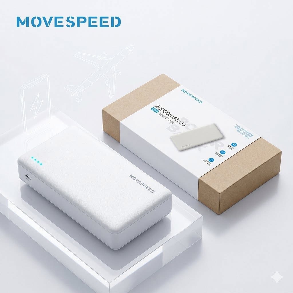 [Instock] Pin dự phòng Movespeed công suất cao 35w, 20.000mah  (Kho đối tác)
