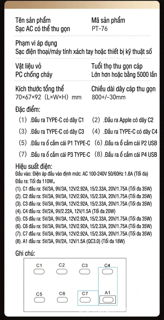 [Order] Trạm sạc GaN 106w