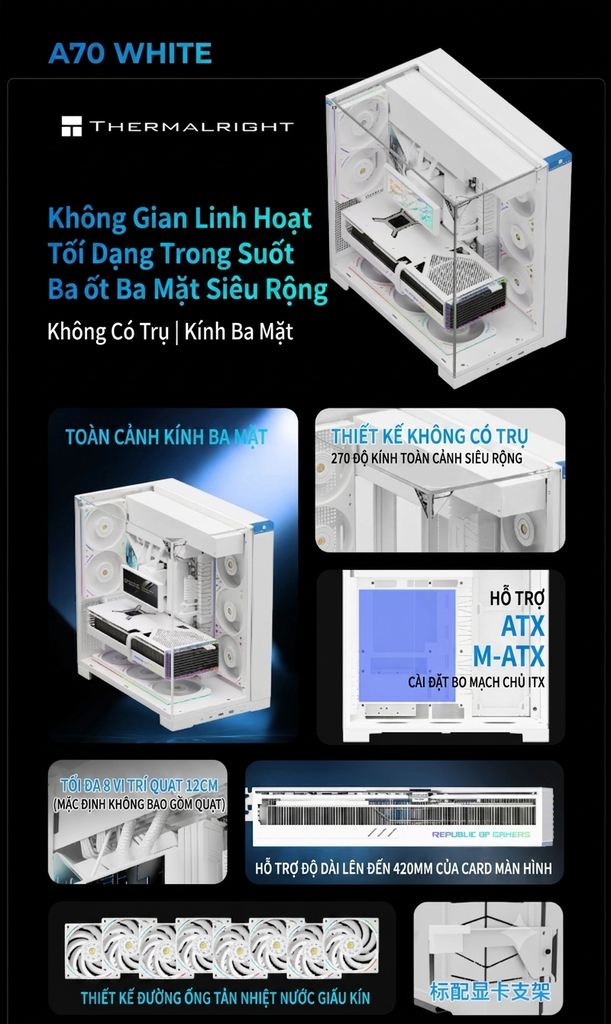 [Order] Vỏ case THERMALRIGHT A70 VISION – FULL TOWER