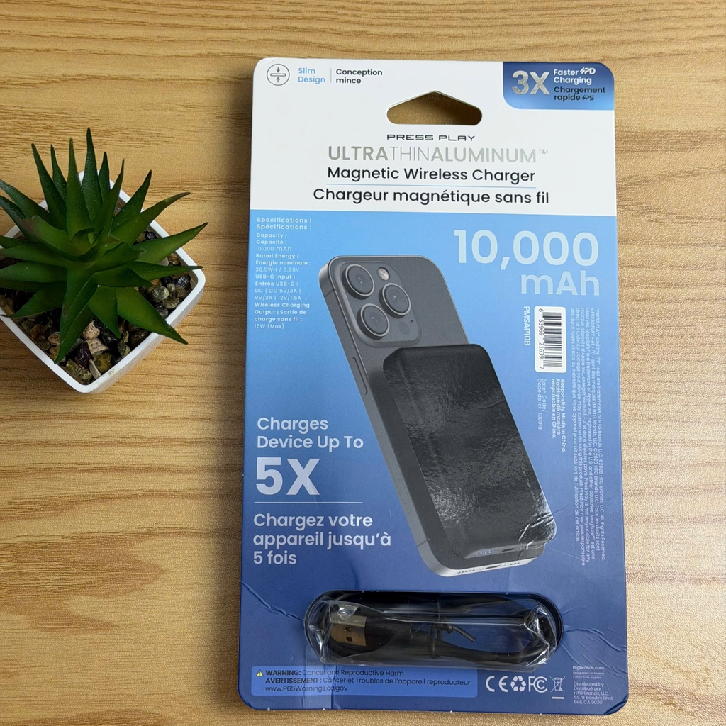 [Instock] Pin dự phòng Press Play 10.000mah, vỏ full nhôm, có Magsafe (Kho đối tác)