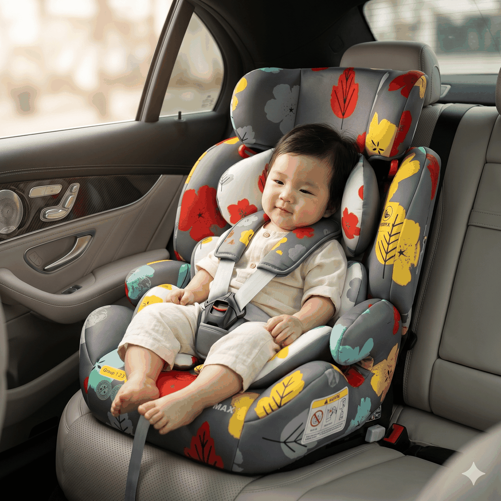 [Ghế trẻ em] Thương hiệu POPMAX IMOOZ( UK ), có khoá ISOFIX, cho 2-12 tuổi (9-36kg) PM2105 ,tháo được tựa - CHỈ CÒN MẪU CHIẾC LÁ