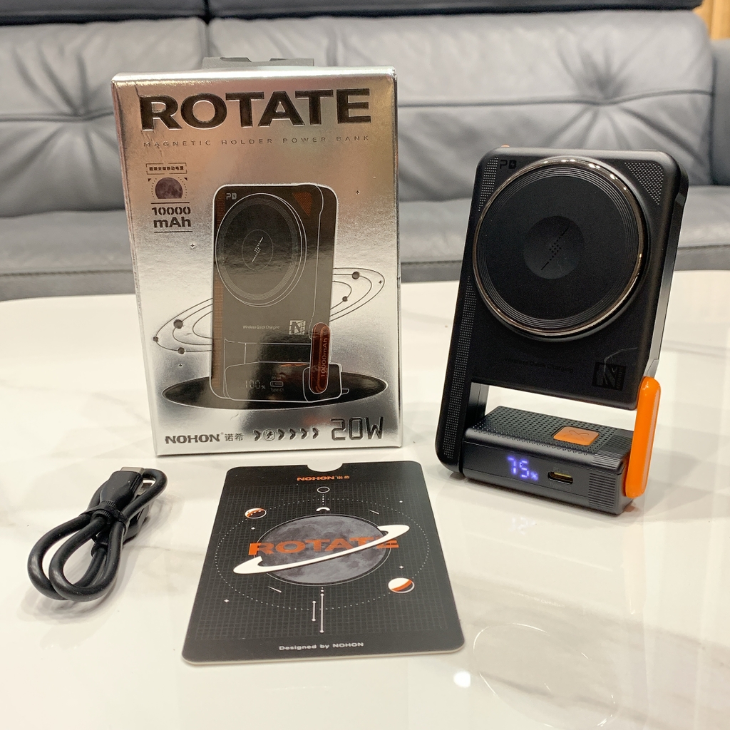 [Instock] PIN DỰ PHÒNG NOHON ROTATE 10.000MAH (CÓ MAGSAFE, KIÊM ĐẾ DỰNG ĐIỆN THOẠI) - KHO ĐỐI TÁC