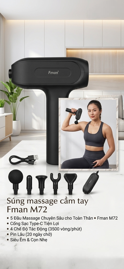 [Instock] MÁY MASSAGE CẦM TAY FMAN (Kho đối tác)