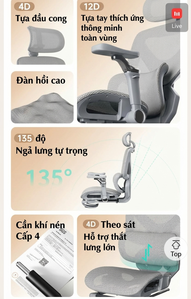 [Order] Ghế công thái học Saigu S1