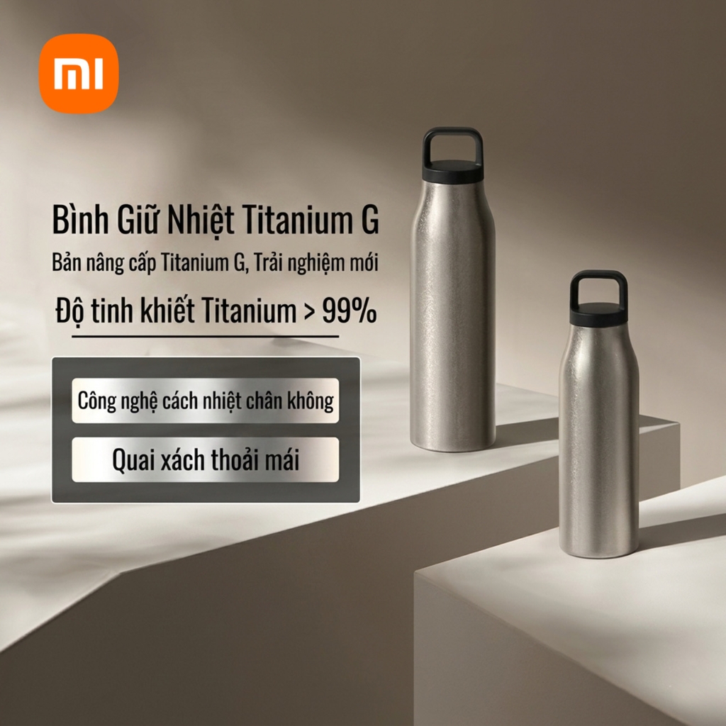 [Instock] BÌNH GIỮ NHIỆT TITANIUM (Kho đối tác)
