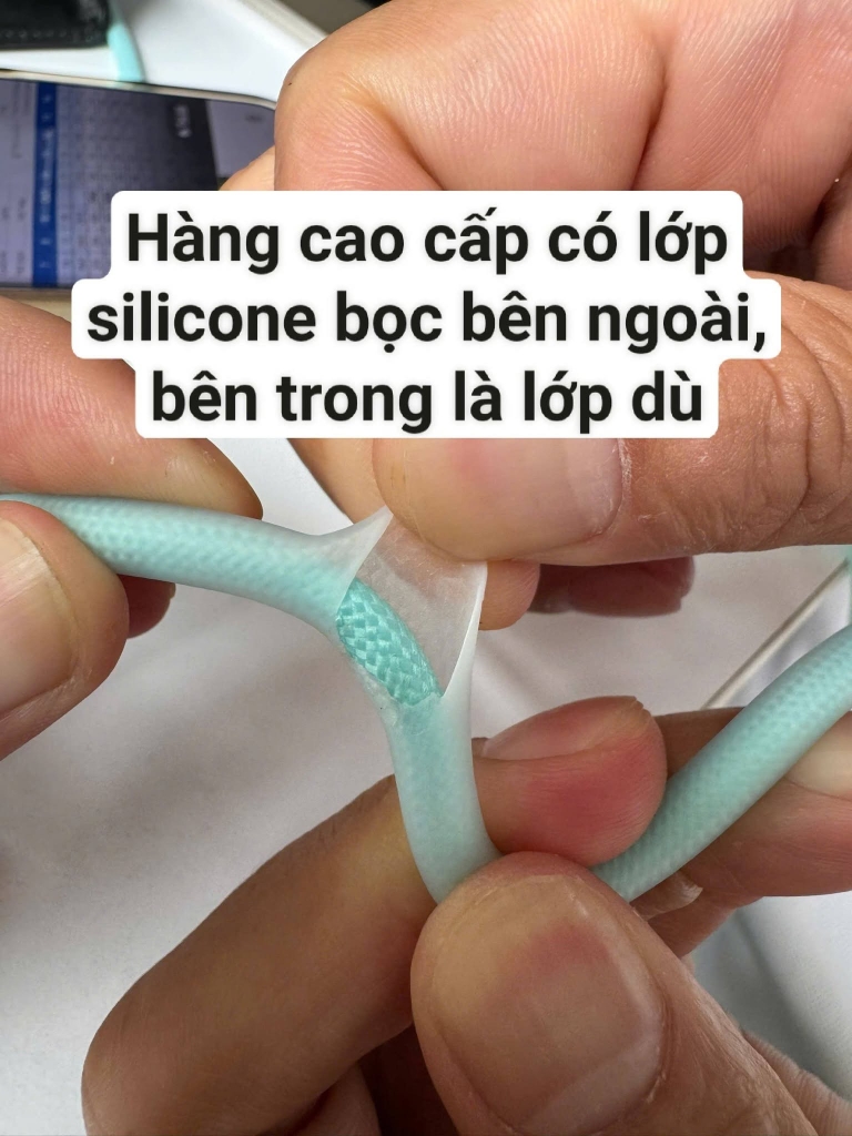 [Instock] CÁP DÙ 4 IN 1 BỌC SILICON MÀU XANH, 240W, 1.8 MÉT (Kho đối tác)
