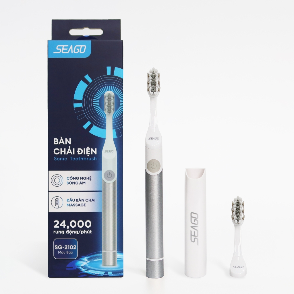 [Instock] BÀN CHẢI ĐIỆN SEAGO, CÔNG NGHỆ SÓNG ÂM -NGẪU NHIÊN MÀU (Kho đối tác)