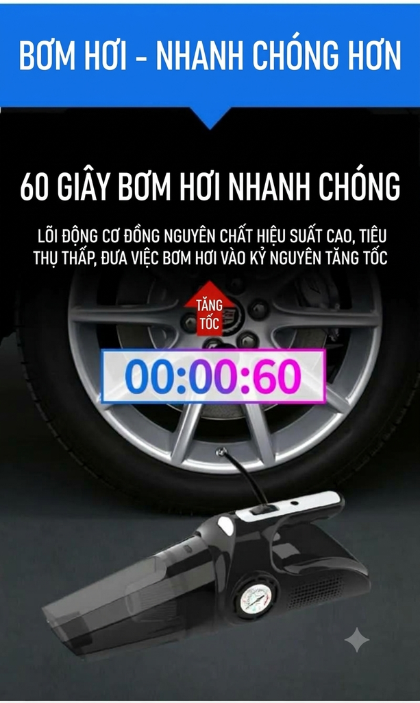 [Order] Máy hút bụi  tích hợp bơm cầm tay Suitu S128