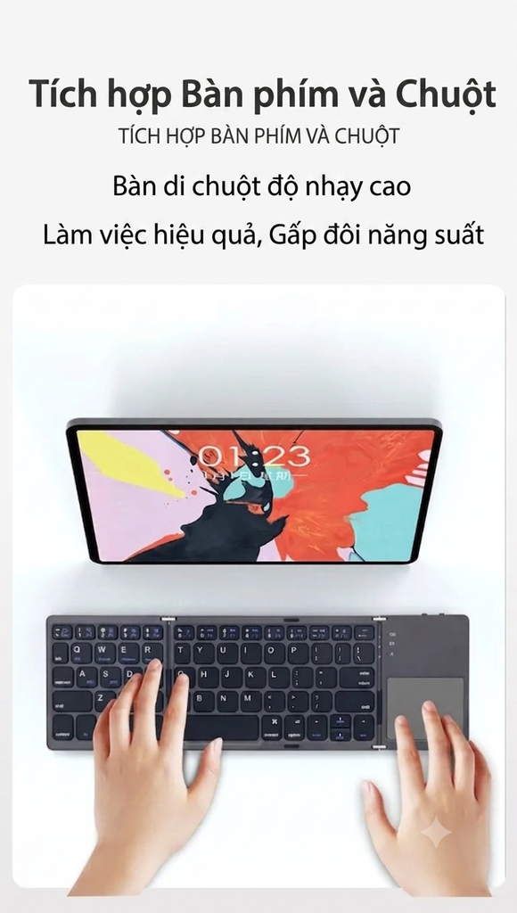 [Order] Bàn phím không dây gấp gọn