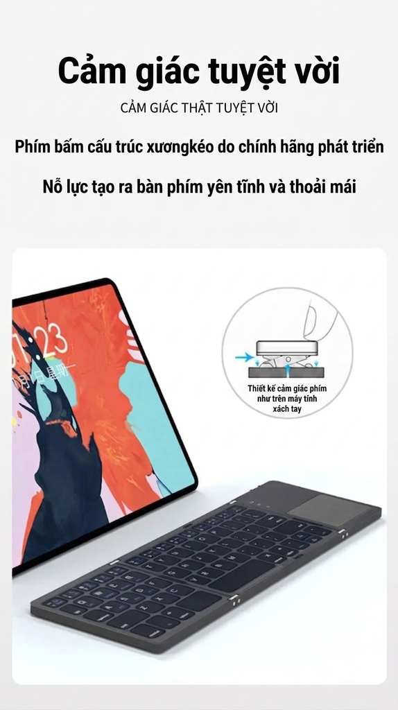 [Order] Bàn phím không dây gấp gọn
