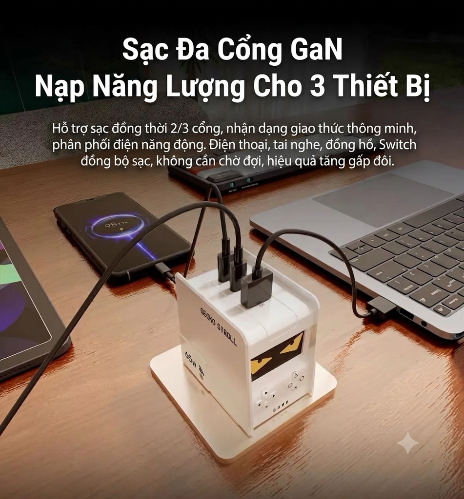[Order] Củ sạc GaN Gecko Stroll 67w - Đã đóng ngày 07/08/2026