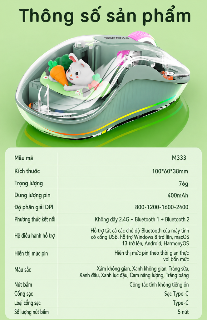 [Order] Chuột không dây  Fmouse M333 - Đã đóng ngày 21/07/2026