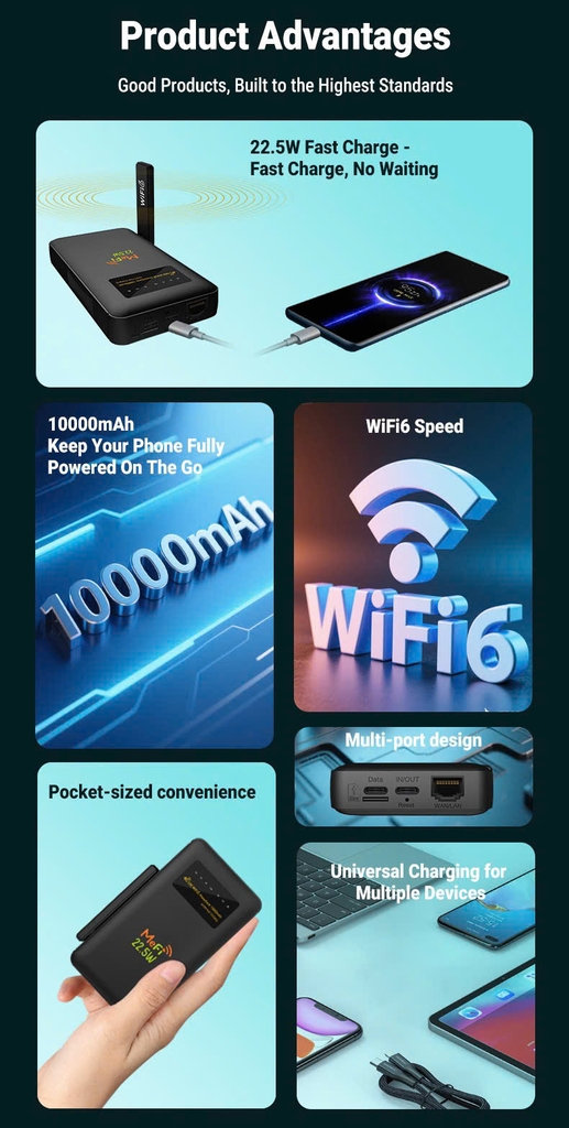 [ Order ]  PHÁT WIFI DI ĐỘNG KIÊM SẠC DỰ PHÒNG 10.000mah - Đã đóng ngày 24/05/2026